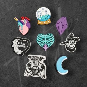 ⭐️4/$25⭐️ 8 Gothic Themed Shoes Charms